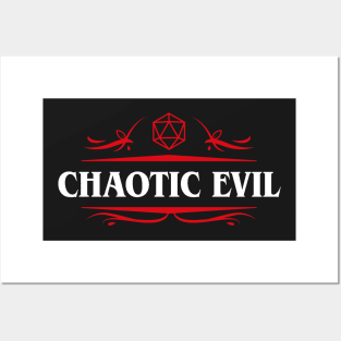 Chaotic Evil Alignment Dungeons Crawler and Dragons Slayer Posters and Art